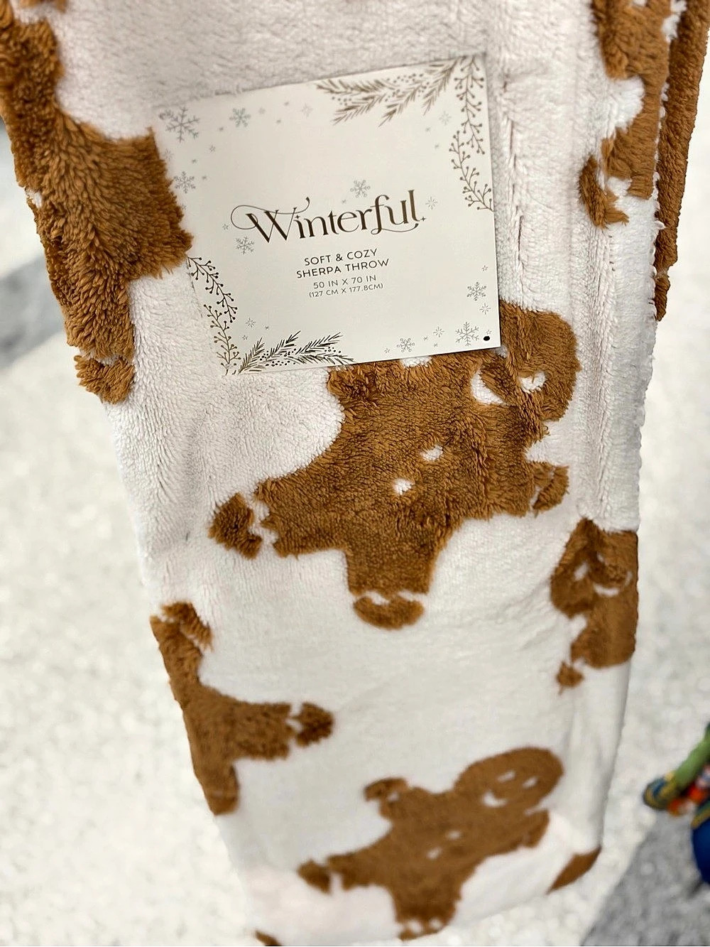 Winterful Soft & Cozy Sherpa Throw White & Brown